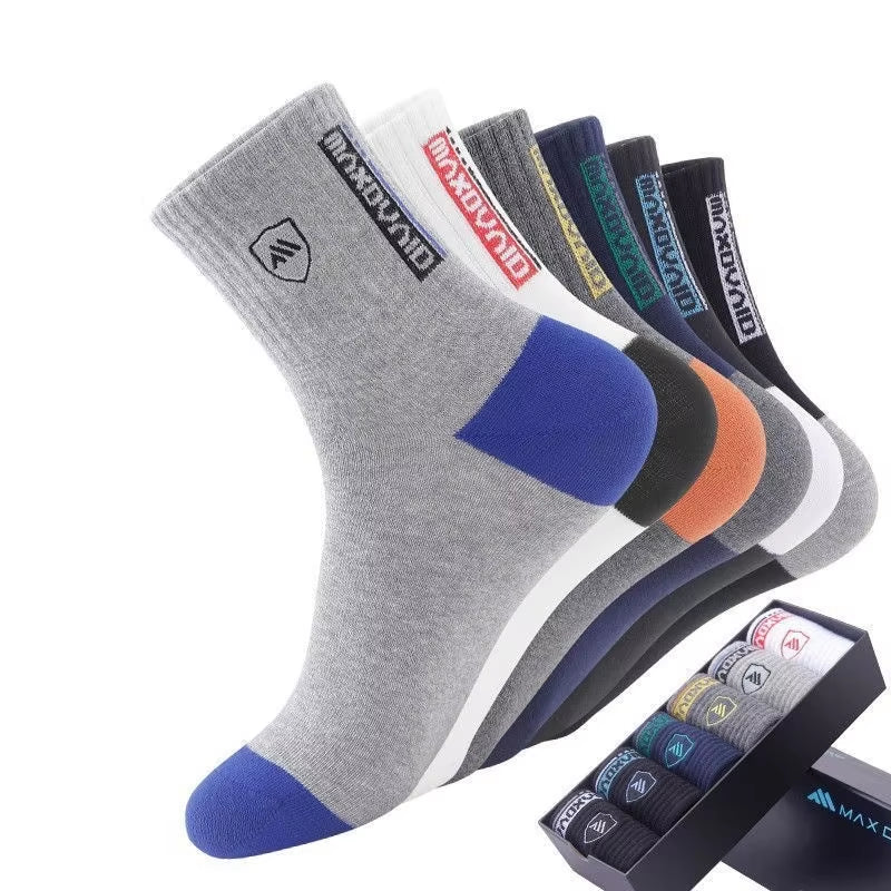 5 Pairs Japanese Women Mid-Tube Socks Autumn Winter New School Style Simple Casual Cotton Socks Tide Medium Length Stockings